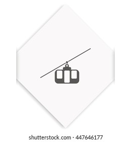 Cable car line icon.