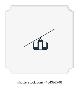 Cable car line icon.