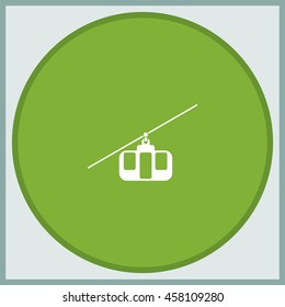 Cable car line icon.