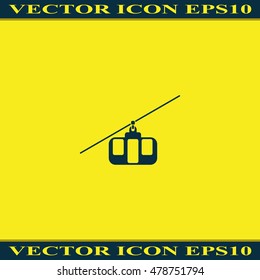 Cable car line icon.