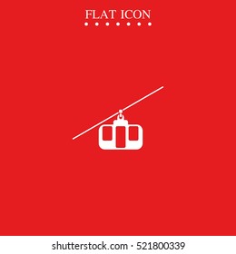 Cable car line icon.