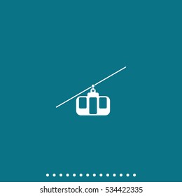 Cable car line icon.