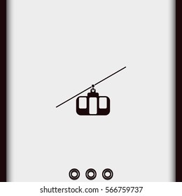 Cable car line icon.