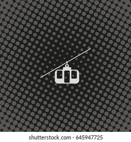Cable car line icon.