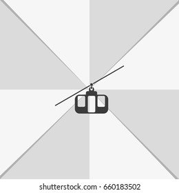 Cable car line icon.