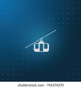 Cable car line icon.