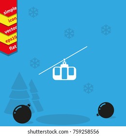 Cable car line icon.