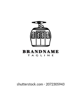 cable car logo cartoon icon design template cute modern isolated vector illustration