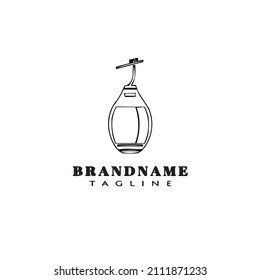 cable car logo cartoon icon design template black modern isolated vector