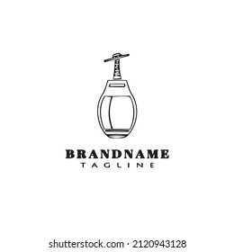 logotipo del coche de cable caricatura plantilla de diseño de icono negro moderna ilustración vectorial