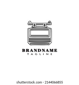 cable car logo cartoon icon design template black modern cute vector illustration