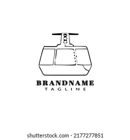 cable car logo cartoon icon design template black modern isolated illustration
