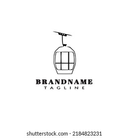 cable car logo cartoon icon design template black modern cute vector illustration