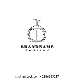 cable car logo cartoon icon design template black modern isolated illustration
