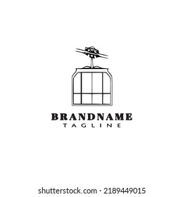 cable car logo cartoon icon design template flat modern isolated vector illustration