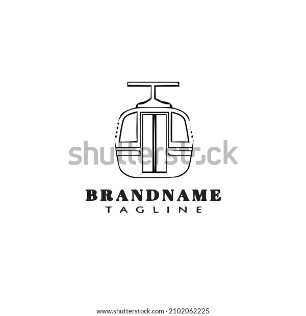 cable car logo cartoon icon design template
black modern isolated vector
illustration