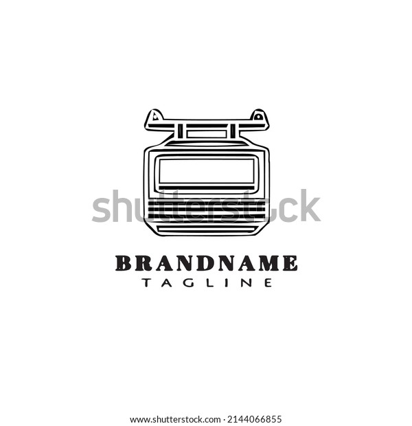 cable car logo cartoon icon design template
black modern cute vector
illustration