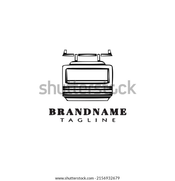 cable car logo cartoon icon design template\
flat modern isolated vector\
illustration