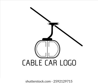 A cable car logo incorporates imagery of a cable car, symbolizing transportation, adventure, scenic views. It reflects a brand's connection to travel, exploration, and mountain destinations.