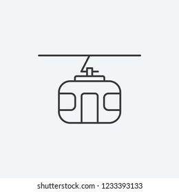 Cable Car Modern Simple UI Vector Icon