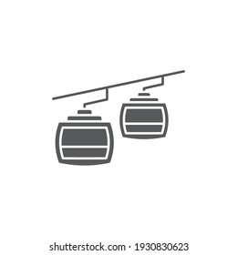 cable car outline icon linear style sign for mobile concept and web design funicular simple line