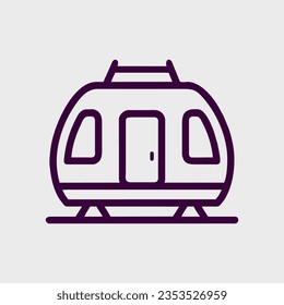 Cable car outline icon. linear style sign for mobile concept and web design. Funicular simple line vector icon. Gondola symbol, logo illustration. Perfect vector graphics