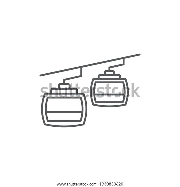 cable car outline icon
linear style sign for mobile concept and web design funicular
simple line