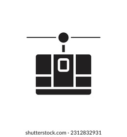 Ilustración del vector de contorno de carro de cable