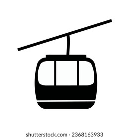 Icono de la vía férrea del teleférico. Símbolo Gondola, ilustración del logo.