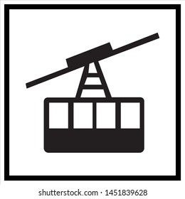 
Cable Car Sign Vector Illustration