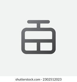 Symbol für Cable Car-Symbol, Vektorgrafik