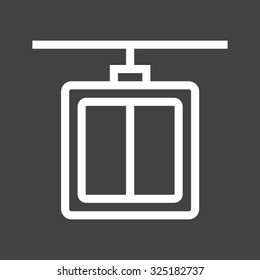 Cable, car, tansport icon vector image. Can also be used for transport, transportation and travel. Suitable for mobile apps, web apps and print media. 