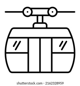Icono del vector del vehículo de cable. Se puede usar para imprimir, móviles y aplicaciones web.