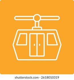 Ícone do vetor Cable Car. Pode ser usado para impressão, aplicativos móveis e da Web.