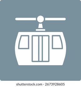 Icono de Vector de teleférico. Se puede utilizar para aplicaciones de impresión, móviles y de Web.