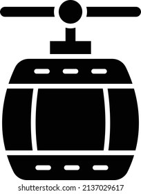 Cable Car Vector Icon Design Illustration