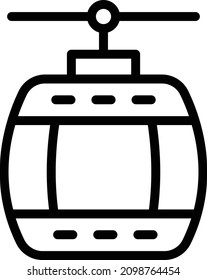 Cable Car Vector Icon Desing Illustration