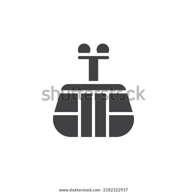 Cable car vector icon. filled flat sign for\
mobile concept and web design. Cable car glyph icon. Symbol, logo\
illustration. Vector\
graphics