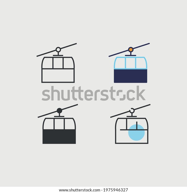 cable car vector\
icon mountain travel\
cableway
