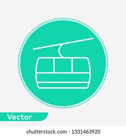 Cable car vector icon sign symbol