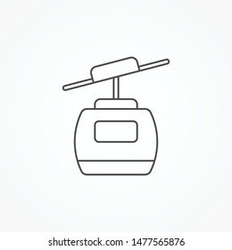 Cable car vector icon sign symbol