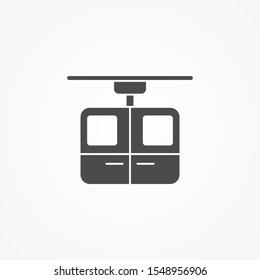 Cable car vector icon sign symbol