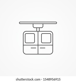 Cable car vector icon sign symbol