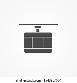 Cable car vector icon sign symbol
