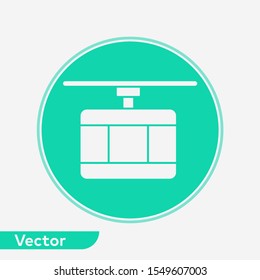 Cable car vector icon sign symbol