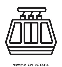 Icono del vector del vehículo de cable que puede modificar o editar fácilmente 

