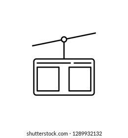 cable car, winter outline icon. Element of winter sport illustration. Signs and symbols icon can be used for web, logo, mobile app, UI, UX