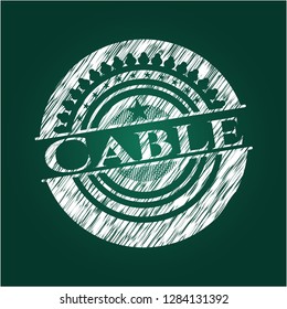 Cable with chalkboard texture