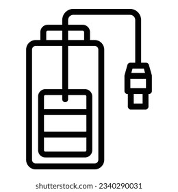 Cable charge battery icon outline vector. Power level. Energy electric