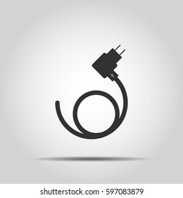 Cable Charger Phone Silhouette. Computer Icon